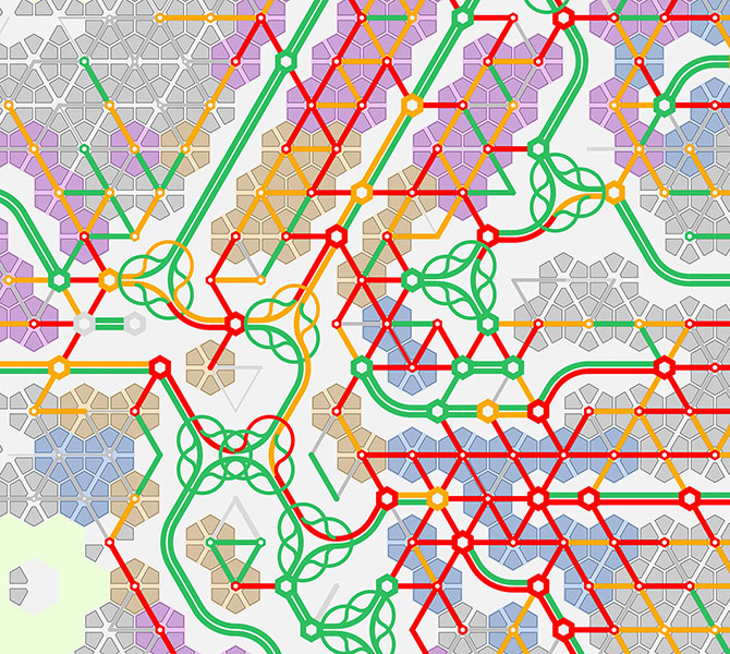 Detail of the digital print 'Bellmorn - Boom Town (map)'